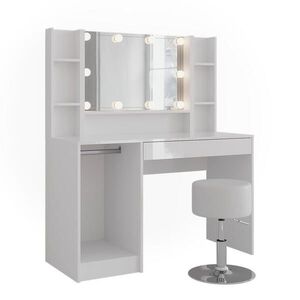 Vicco TOALETNÍ STOLEK Sherry Bílá/bílý vysoký lesk 119.8 cm 8 dílů obraz