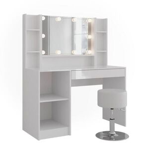 Vicco TOALETNÍ STOLEK Sherry Bílá/bílý vysoký lesk 119.8 cm 6 dílů obraz