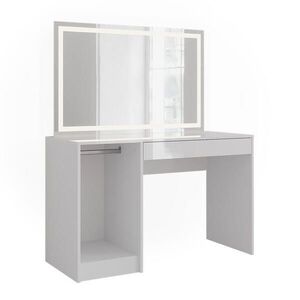 Vicco TOALETNÍ STOLEK Sherry Bílá/bílý vysoký lesk 119.8 cm s LED zrcadlem obraz
