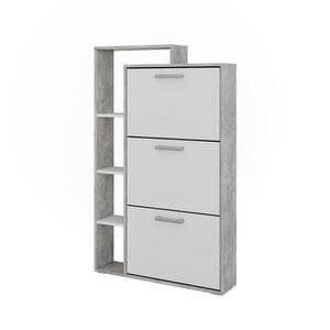 Vicco BOTNÍK NA BOTY Orlando Bílá/beton 80 x 128.3 cm se 3 skládacími přihrádkami obraz