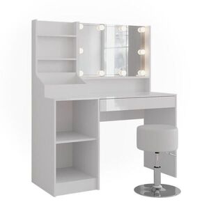 Vicco TOALETNÍ STOLEK Sherry Bílá/bílý vysoký lesk 119.8 cm 7 dílů obraz