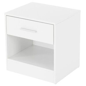 ML-DESIGN NOČNÍ STOLEK bílý 1 zásuvka 36x38x30 cm obraz