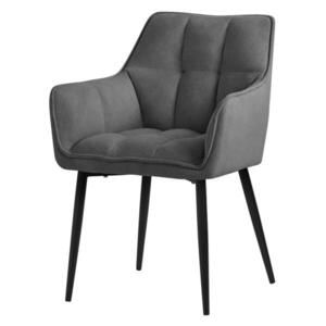 ML-DESIGN JÍDELNÍ ŽIDLE Tmavě šedá froté látka obraz