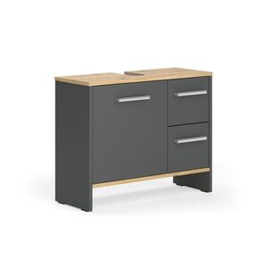 Vicco DOLNÍ SKŘÍŇKA POD DŘEZ Karli Antracit 70.2 x 57 cm se 2 zásuvkami a 1 dvířky obraz