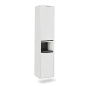 Vicco VYSOKÁ SKŘÍŇKA Viola Bílá/šedá 38 x 170 cm se 2 dveřmi obraz
