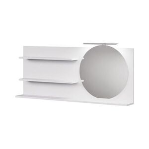 Vicco ZRCADLOVÁ POLICE Avena Bílá 120 x 50 cm se 3 otevřenými přihrádkami obraz