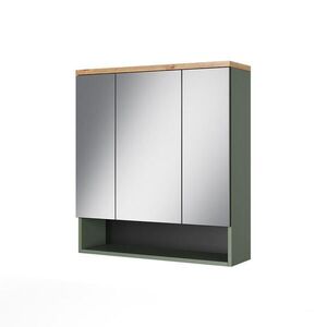 Vicco KOUPELNOVÁ ZRCADLOVÁ SKŘÍŇKA Eden Zelená 70 x 77.5 cm se 3 zrcadlovými dvířky obraz