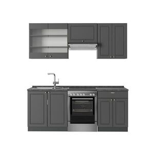 Vicco KUCHYŇSKÝ KOUT Fame-Line Anthrazit-Gold Landhaus 200 cm , PD Antracit obraz