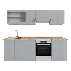 Vicco KUCHYŇSKÁ LINKA R-Line Šedá 240 cm , PD Dub obraz