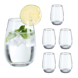 Relaxdays SKLENICE Transparentní 6dílný-set obraz