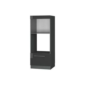 Vicco SKŘÍŇKA NA MIKROVLNNOU TROUBU Fame-Line Antracitový vysoký lesk 60 cm otevřený obraz