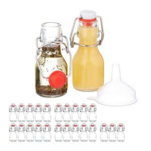 Relaxdays LAHVIČKY Průhledné 25dílné-Set skleněné 50 ml obraz