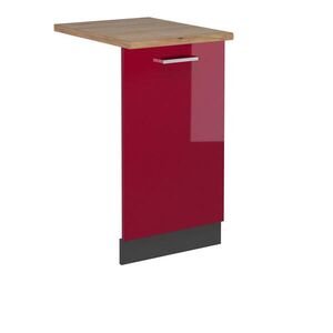 Vicco ČELNÍ PANEL MYČKY R-Line Červená vysoký lesk 45 cm , PD Dub obraz
