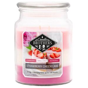 VONNÁ SVÍČKA Vícebarevná Strawberry Cheesecake ve skle 100 h obraz