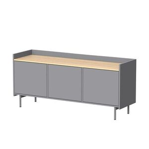 Vicco NÍZKÝ NÁBYTEK POD TELEVIZI Velina Šedá 140 x 63 cm se 3 dveřmi obraz