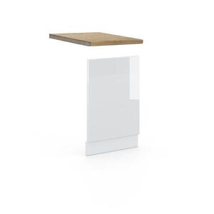 Vicco PŘEDNÍ PANEL Fame-Line Bílá vysoký lesk 45 cm , PD Dub obraz