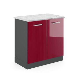 Vicco SKŘÍŇKA POD DŘEZ R-Line Červená vysoký lesk 80 cm PD Mramor obraz