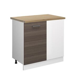 Vicco ROHOVÁ SKŘÍŇKA R-Line Ušlechtilá šedá 86 cm , PD Dub obraz