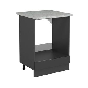 Vicco SKŘÍŇKA NA VESTAVĚNOU TROUBU R-Line Antracitový vysoký lesk 60 cm PD Mramor obraz