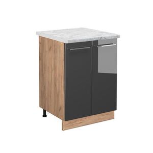 Vicco SPODNÍ SKŘÍŇKA KUCHYŇSKÉ LINKY Fame-Line Antracitový vysoký lesk 60 cm , PD Mramor obraz