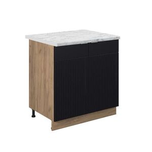 Vicco SKŘÍŇKA POD DŘEZ Fame-Line Černý pruhovaný 80 cm , PD Mramor obraz
