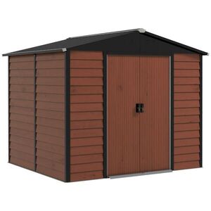 Outsunny SKLAD NA NÁŘADÍ 4, 4 m² Zahradní domek s pultovou střechou, posuvnými dveřmi, základem obraz