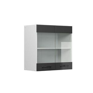 Vicco SKLENĚNÁ KUCHYŇSKÁ SKŘÍŇKA R-Line Antracitový venkovský dům 60 cm obraz