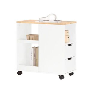 SoBuy KANCELÁŘSKÝ NÁBYTEK se 2 zásuvkami Bílá 60x30x60cm Moderní obraz