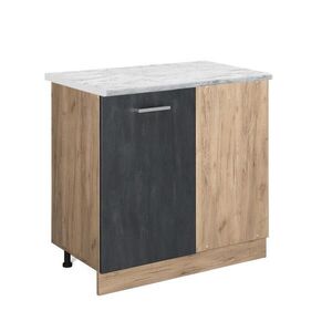 Vicco ROHOVÁ SKŘÍŇKA R-Line Černý beton 86 cm PD Mramor obraz