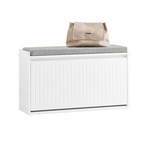 SoBuy BOTNÍK s jednokřídlými dveřmi Bílá 80x26x45cm Nordický obraz