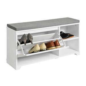 SoBuy BOTNÍK s jednými dveřmi Bílá 90x24x49cm Nordický obraz