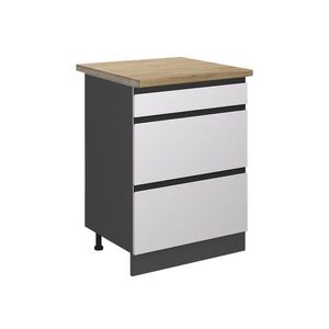 Vicco SPODNÍ SKŘÍŇKA KUCHYŇSKÉ LINKY R-Line Bílá 60 cm se zásuvkami, PD Dub obraz
