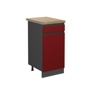 Vicco SPODNÍ SKŘÍŇKA KUCHYŇSKÉ LINKY R-Line Červená 40 cm , PD Dub obraz