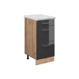 Vicco SPODNÍ SKŘÍŇKA KUCHYŇSKÉ LINKY R-Line Antracitový vysoký lesk 40 cm PD Mramor obraz