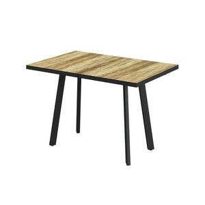 Vicco JÍDELNÍ STŮL Tisko, Rustikální dub/Černá, 120-160 x 80 cm s výsuvnou deskou stolu obraz