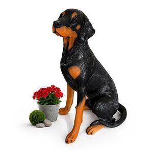 Relaxdays FIGURKA Přírodní barvy pes doberman polyresin 83 cm obraz