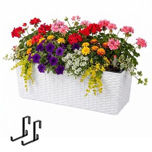 Relaxdays TRUHLÍK Bílý s držákem obraz