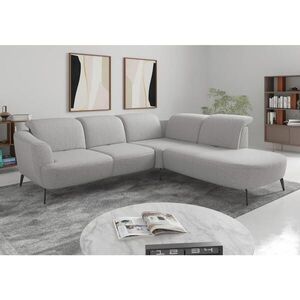 Sit & More ROHOVÁ SEDAČKA, textil, světle šedá obraz