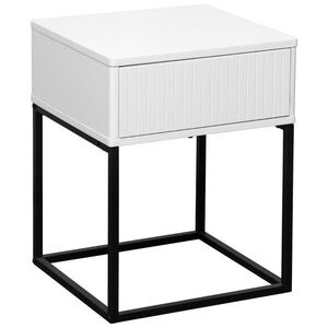 Carryhome NOČNÍ STOLEK, černá, bílá, 40/52/38, 5 cm obraz
