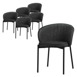 ML-DESIGN JÍDELNÍ ŽIDLE, sada 6 ks, antracitová obraz