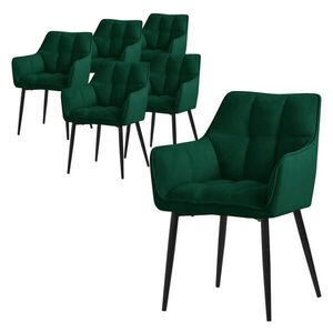 ML-DESIGN JÍDELNÍŽIDLA, SADA 6 KS, tmavě zelená froté látka obraz