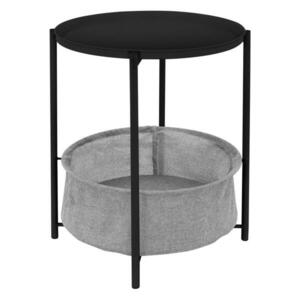 ML-DESIGN ODKLÁDACÍ STOLEK kulatý Ø46 x 51 cm černý z kovu obraz