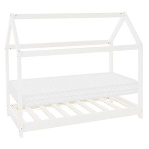 ML-DESIGN DĚTSKÁ POSTÝLKA se stříškou a matrací 80x160 cm bílá obraz