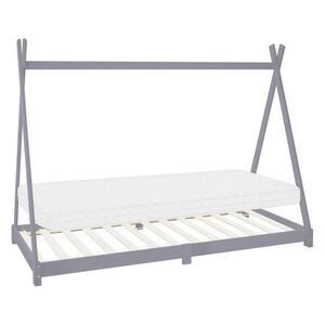 ML-DESIGN DĚTSKÁ POSTEL Tipi s matrací 90x200 cm světle šedá obraz
