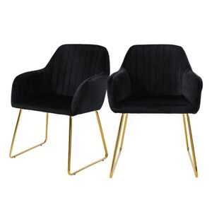 ML-DESIGN JÍDELNÍ ŽIDLE, sada 2 ks, černý samet obraz