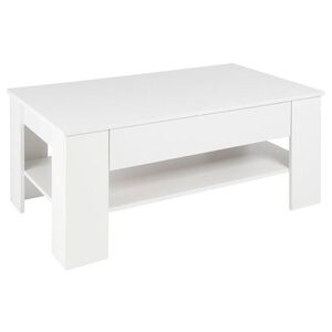 ML-DESIGN KONZOLOVÝ STOLEK 110x65x48 cm bílý se zásuvkou a odkládací plochou Moderní obraz