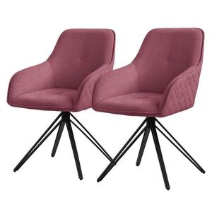 ML-DESIGN JÍDELNÍ ŽIDLE, sada 2 ks, otočná, starorůžová tkanina obraz