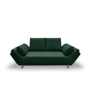 MID.YOU ROZKLÁDACÍ POHOVKA, textil, tmavě zelená obraz