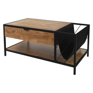ML-DESIGN KONZOLOVÝ STOLEK 100 x 54 x 45 cm, hnědý dub, ze dřeva s kovovou konstrukcí obraz