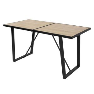 ML-DESIGN JÍDELNÍ STŮL 140 x 70 x 75 cm, obdélníkový, vzhled dubu, s kovovou konstrukcí obraz